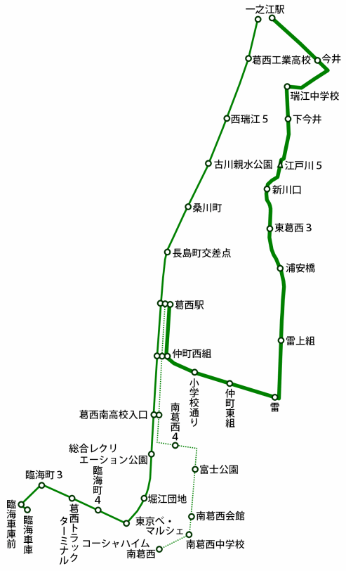 ショップ 葛西 駅 バス 時刻 表