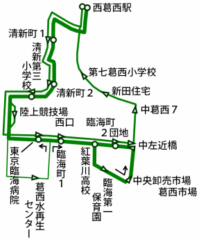 葛西 バス トップ 路線 図