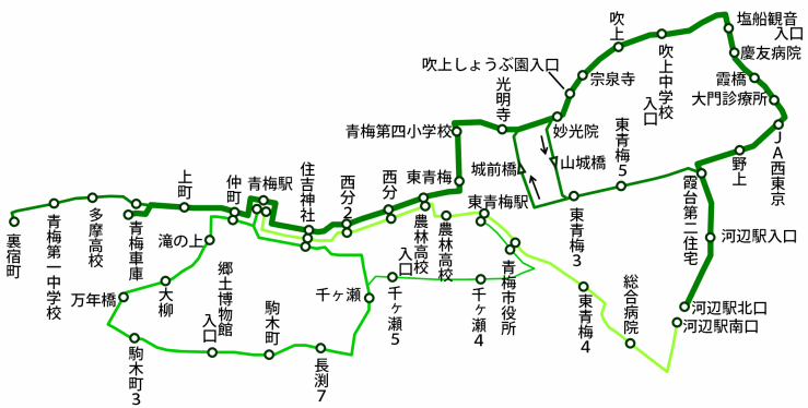 青梅 バス 時刻 表